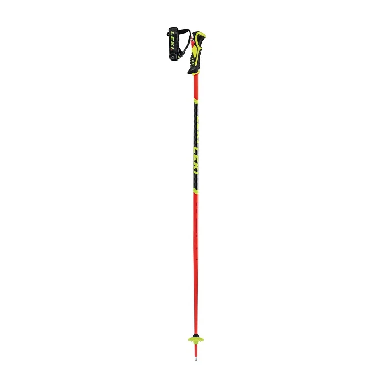 Ski Poles Leki WCR Lite SL 3D - Bright Red/Neon Yellow