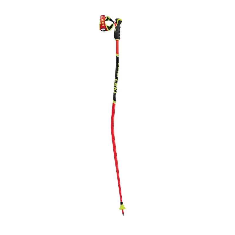 Ski Poles Leki WCR TBS GS 3D - Bright Red/Neon Yellow