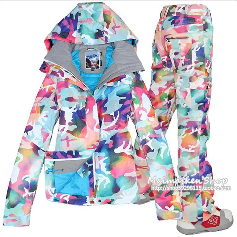 ARCTIC QUEEN Womens Ski Suit - Multi Coloured