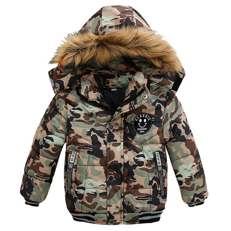 KAKILG Waterproof Kids Camo Jacket For Ski Snowboard